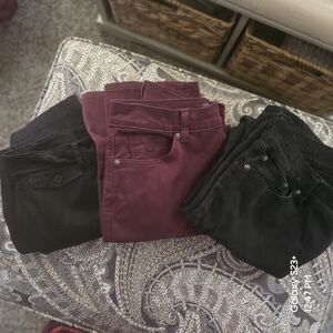 Lauren Ralph Lauren Black and Dark Red Jeans BUNDLE PRICE